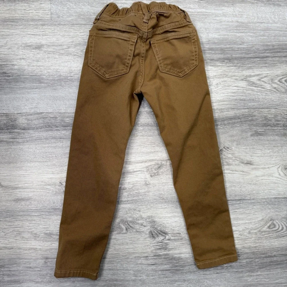 Gap Kids Stretch Slim Brown Khaki Pants Boys Girls‎ Size XS 4 5